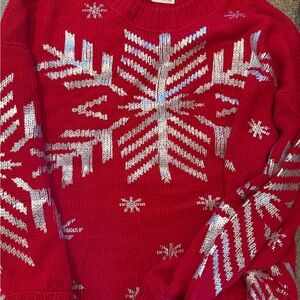 Red Snowflake Sweater